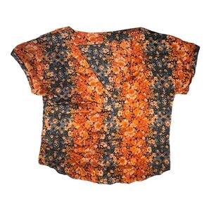 ✨ Forever 21 Floral Crop Top XS | Y2K Retro Style 🌼🖤